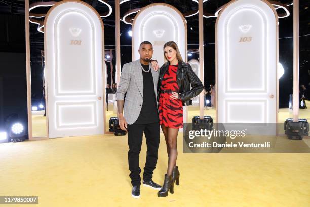 Kevin-Prince Boateng and Melissa Satta attend the Calzedonia Leg Show 2019 on October 08, 2019 in Verona, Italy.