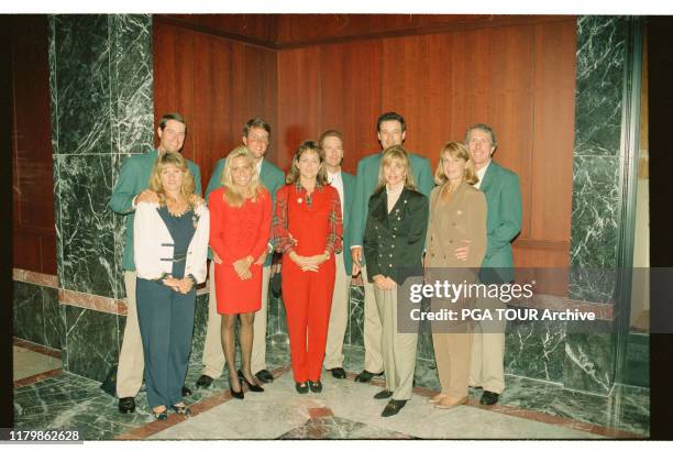 Paul Azinger, Toni Azinger, Phil Mickelson, Amy Mickelson, John Houston, Loren Roberts, Kim Roberts, Hale Irwin, Sally Irwin 1994 Presidents Cup -...