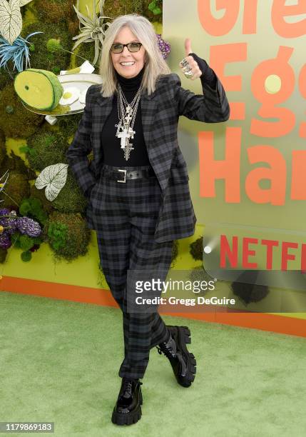 Diane Keaton arrives at the Premiere Of Netflix's "Green Eggs And Ham" at Hollywood American Legion on November 3, 2019 in Los Angeles, California.