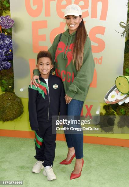 Evelyn Lozada arrives at the Premiere Of Netflix's "Green Eggs And Ham" at Hollywood American Legion on November 3, 2019 in Los Angeles, California.