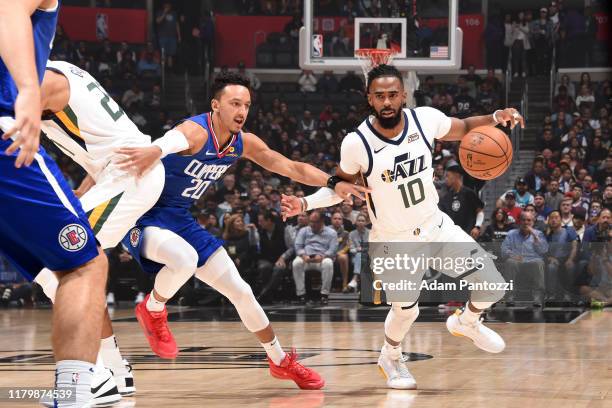 Mike Conley of the Utah Jazz ;tb; against the LA Clippers on November 3, 2019 at STAPLES Center in Los Angeles, California. NOTE TO USER: User...