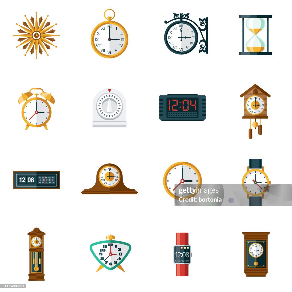 Clocks and Timers Icon Set