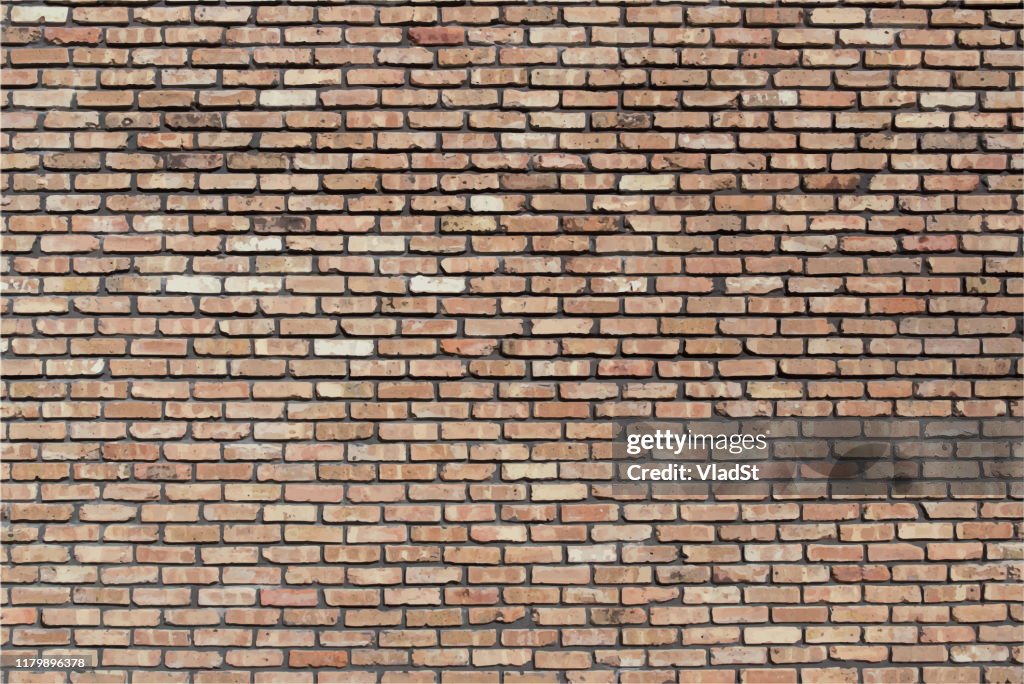 Brown Beige Red Brick Wall Grunge Textured Backdrop Background Illustration