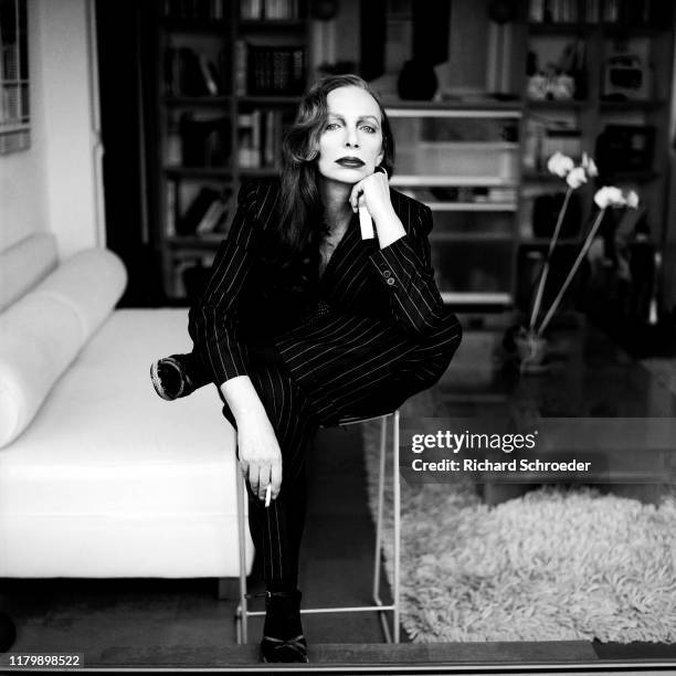 Singer Marie Laforêt poses for a portrait on March 1, 2000 in Paris, France.