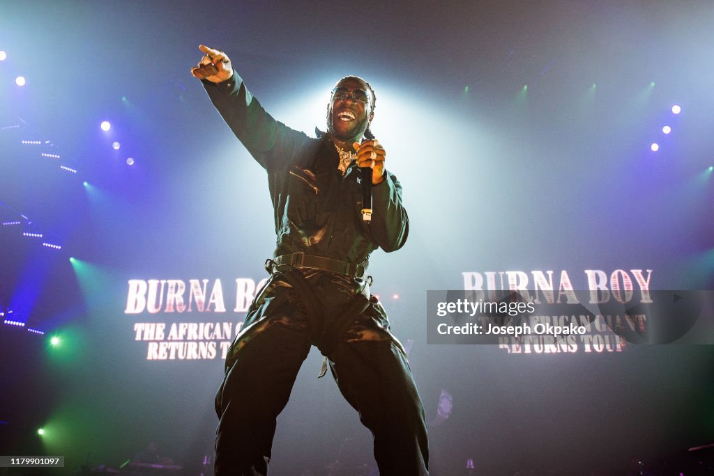 Burna Boy Performs At SSE Arena Wembley, London