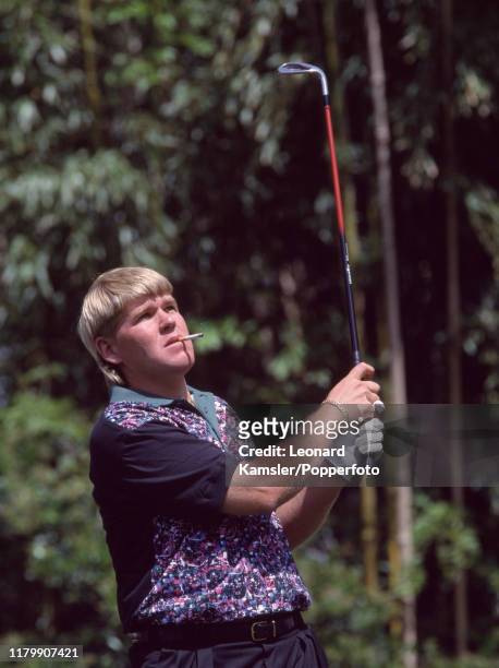 American golfer John Daly in action during the US Masters Golf Tournament at the Augusta National Golf Club in Georgia, circa April 1995.