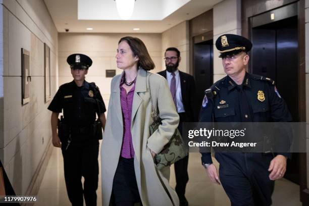 Fiona Hill, former deputy assistant to the President and Senior Director for Europe and Russia on the National Security Council staff, arrives to...