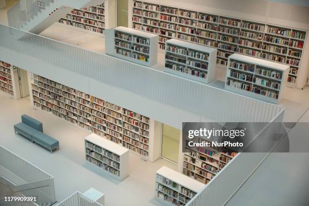 The City Library of Stuttgart, Germany on October 31, 2019