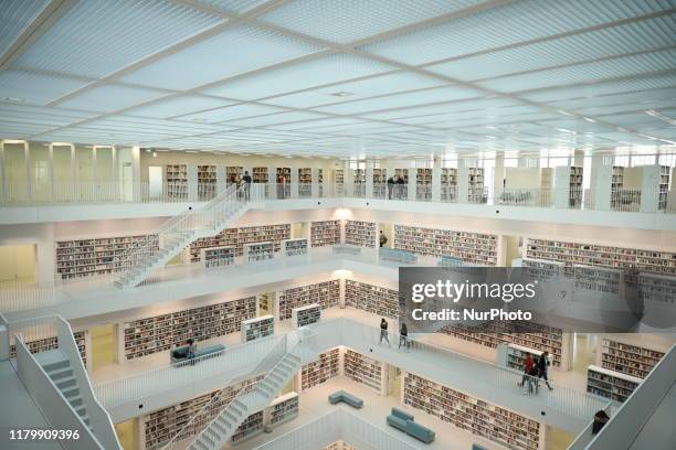 The City Library of Stuttgart, Germany on October 31, 2019
