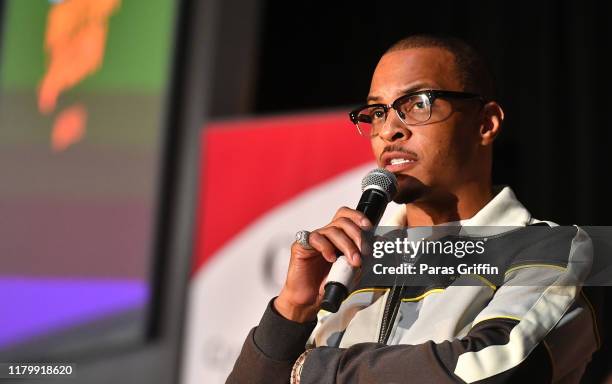 Speaks onstage during Netflix Presents Rhythm+Flow Atlanta screening at Clark Atlanta University on October 08, 2019 in Atlanta, Georgia.