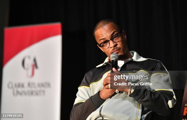 Speaks onstage during Netflix Presents Rhythm+Flow Atlanta screening at Clark Atlanta University on October 08, 2019 in Atlanta, Georgia.