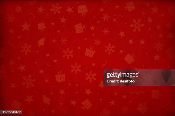 stockillustraties, clipart, cartoons en iconen met horizontale vector illustration-donkere wijn rood gekleurde kleurovergang effect wallpaper textuur alle over patroon van xmas elementen kerst achtergronden - rood