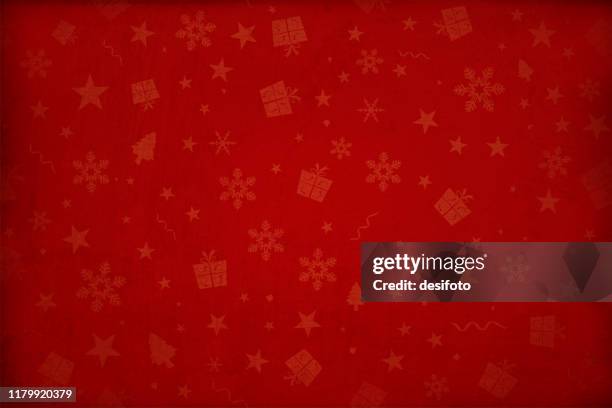 horizontal vector illustration - dark wine red colored gradient effect wallpaper texture all over pattern of xmas elements christmas backgrounds - small box background stock illustrations