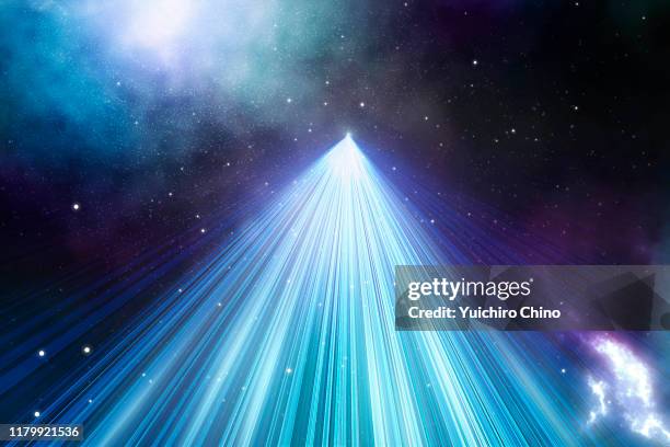 light trail in outer space - exploração-espacial imagens e fotografias de stock