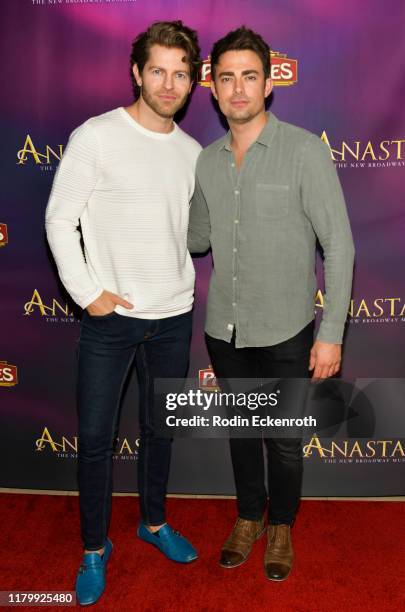 Jaymes Vaughan and Jonathan Bennett attend the Open Night Performance of "Anastasia" Hollywood Pantages Theatre at the Pantages Theatre on October...