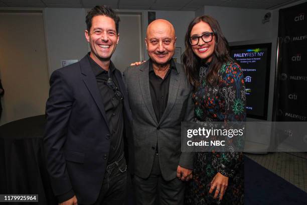 PaleyFest NY in New York City on Tuesday, October 15, 2019 -- Pictured: David Schulner, Executive Producer; Anupam Kher; Savannah Sellers, Moderator,...