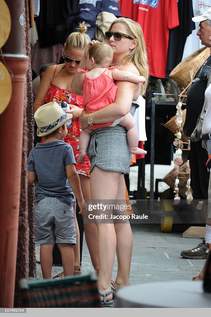 Jessica Capshaw Sightings In Portofino - July 2, 2011