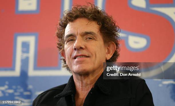 Ian Moss from Cold Chisel looks on during a press conference on October 09, 2019 in Sydney, Australia.