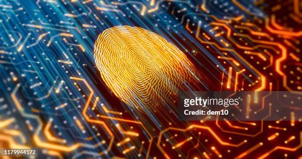 digitale identiteits scanner - beveiliging stockfoto's en -beelden