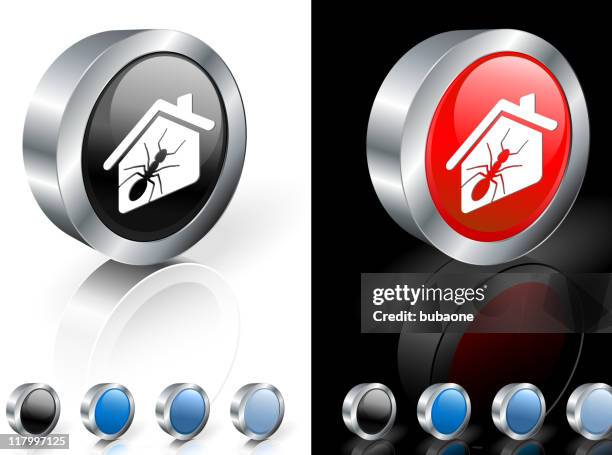 termite infestation 3d royalty free vector art - termites stock illustrations