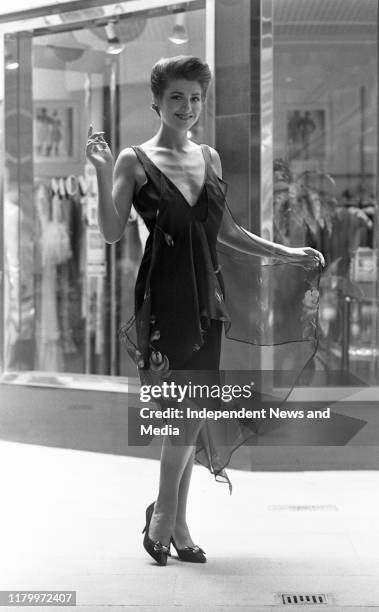 Model Barbara Curran fashion shoot at Movie Classics in the Hibernian Way, .