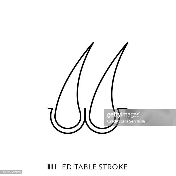 hair icon with editable stroke and pixel perfect. - waxing hair removal stock illustrations