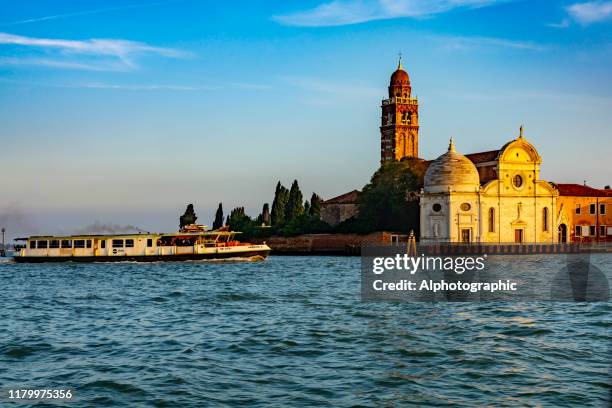 santa maria degli angeli church, murano, italy - vaporetto stock pictures, royalty-free photos & images