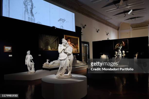 Inauguration of the exhibition-event Canova. Eternal Beauty dedicated to the greatest interpreter of neoclassical art at Palazzo Braschi. In the...