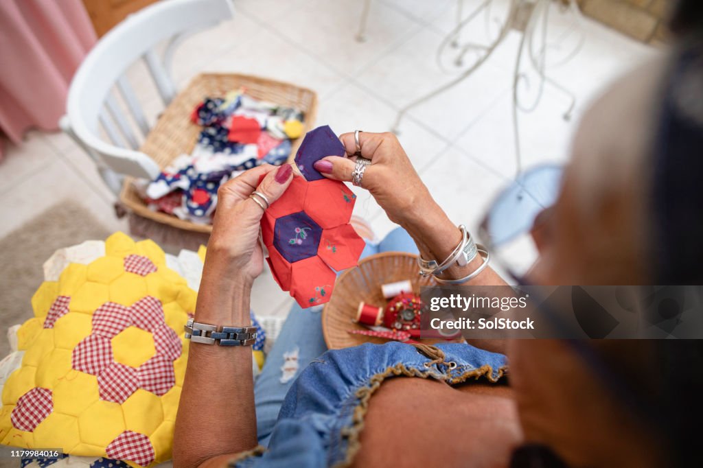 She is Re-Using Some Old Fabric