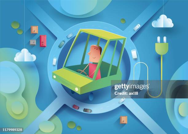 e-car - thoroughfare stock illustrations