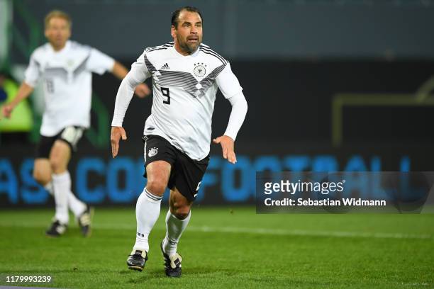 Ulf Kirsten of DFB-All-Stars reacts during the Friendly Match between the DFB-All-Stars and Azzurri Legends at Sportpark Ronhof Thomas Sommer on...