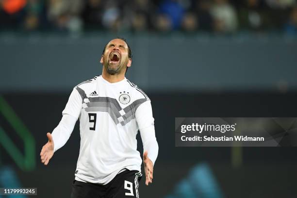 Ulf Kirsten of DFB-All-Stars reacts during the Friendly Match between the DFB-All-Stars and Azzurri Legends at Sportpark Ronhof Thomas Sommer on...