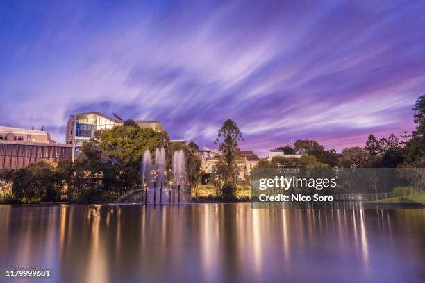 sunset on the university of queensland - queensland stock pictures, royalty-free photos & images