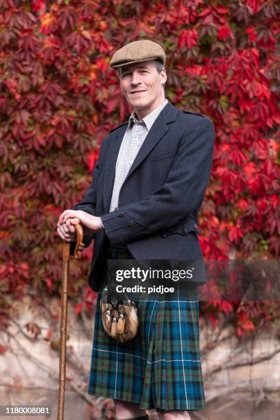 portrait of a scotchman - kilt stock pictures, royalty-free photos & images