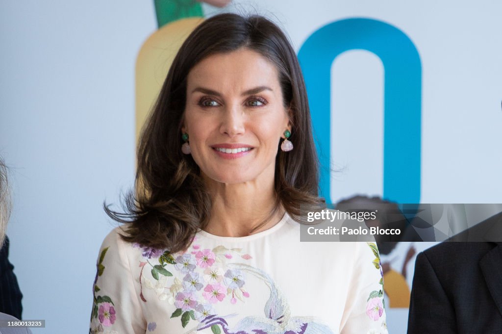 Queen Letizia Attends 'Mental Health World day' Event In Madrid