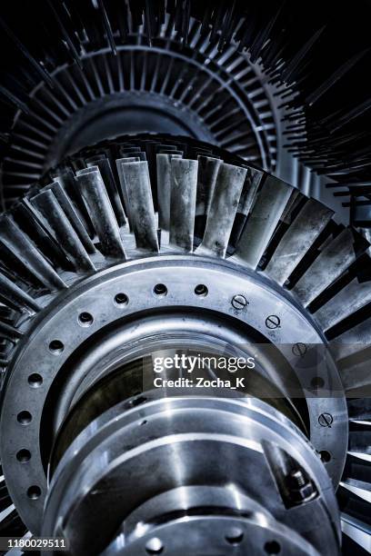 turbine in reparation process - steam turbine stock pictures, royalty-free photos & images