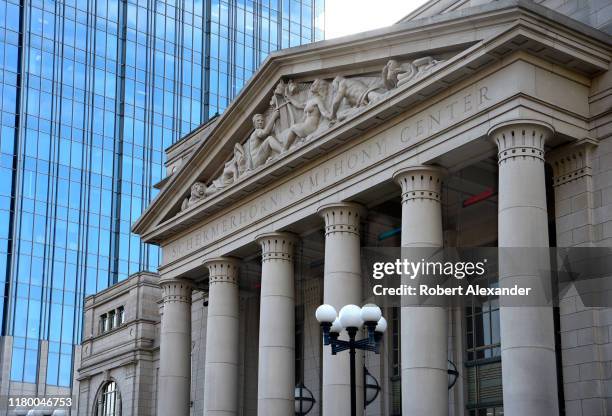 The front facade of Schermerhorn Symphony Center in downtown Nashville, Tennessee.