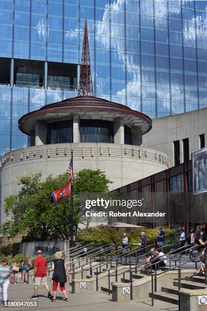 The main entrance to the Country Music Hall of Fame and Museum in downtown Nashville, Tennessee.