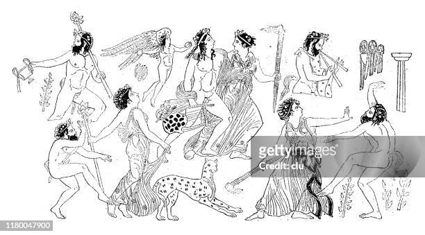 scenes in ancient greek theater - theatre germany actor stock illustrations