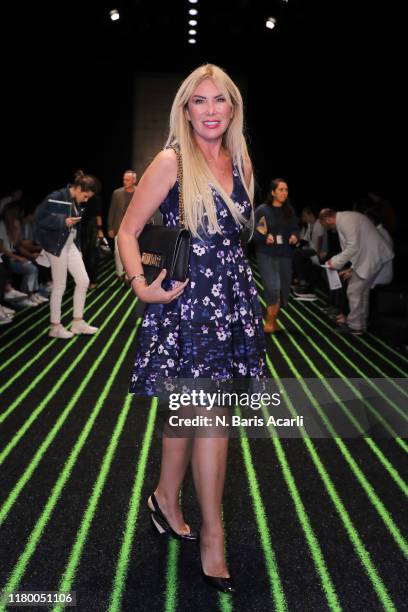 Gunsel Ulku is seen during Y Plus By Yakup Bicer during Mercedes-Benz Istanbul Fashion Week at Zorlu Performance Hall on October 09, 2019 in...