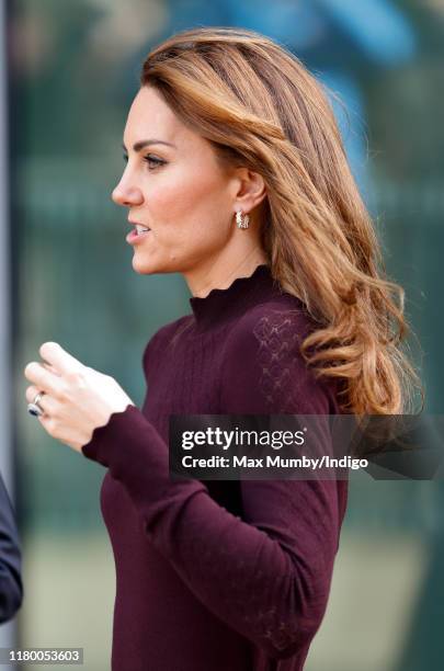 Catherine, Duchess of Cambridge visits The Angela Marmont Centre For UK Biodiversity at the Natural History Museum on October 9, 2019 in London,...