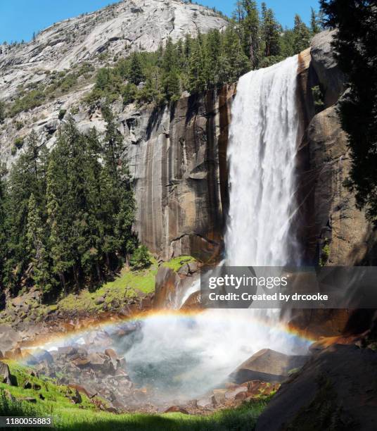 vernal falls and rainbow - vernal falls stock pictures, royalty-free photos & images