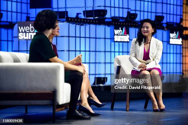 November 2019; Speakers, from left, Barbara Martin Coppola, Chief Digital Officer, IKEA, Kristin Lemkau, CMO, JPMorgan Chase, and Cheng Lei, Anchor,...