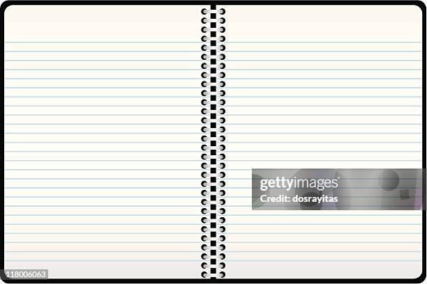 blank open notepad - open journal stock illustrations