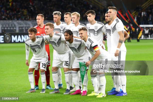 Germany line up prior to the International Friendly between Germany and Argentina at Signal Iduna Park on October 09, 2019 in Dortmund, Germany.