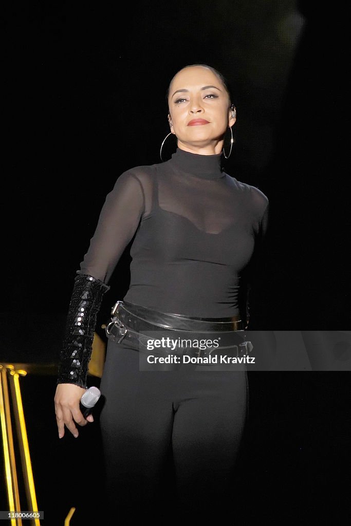 Sharde Singer Sade performs in the Arena at the Trump Taj Mahal on July 2, 2011 in ...