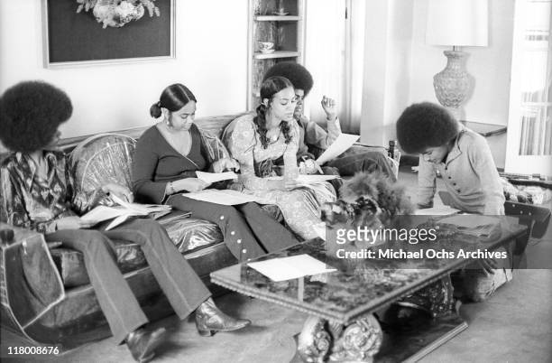 And B group The Sylvers at home on June 29, 1972 in Los Angeles, California.