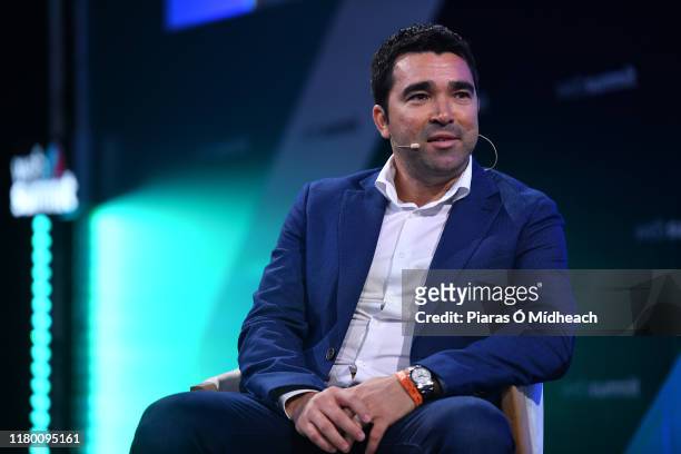 November 2019; Deco, Founder & CEO, D20 Sports, on SportsTrade stage during the opening day of Web Summit 2019 at the Altice Arena in Lisbon,...