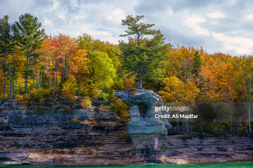Fall Or Rocks Fall Colors At Pictured Rocks High-Res Stock Photo - Getty Images