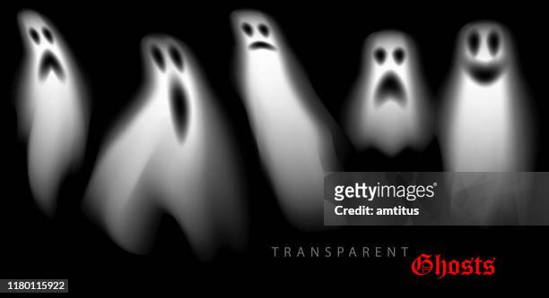 ilustraciones, imágenes clip art, dibujos animados e iconos de stock de fantasmas de halloween - aparición